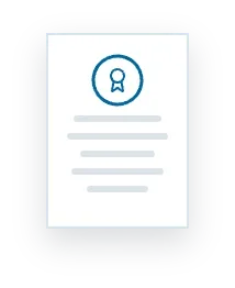 Ilustração do certificado ISO 9001; documento oficial pendente